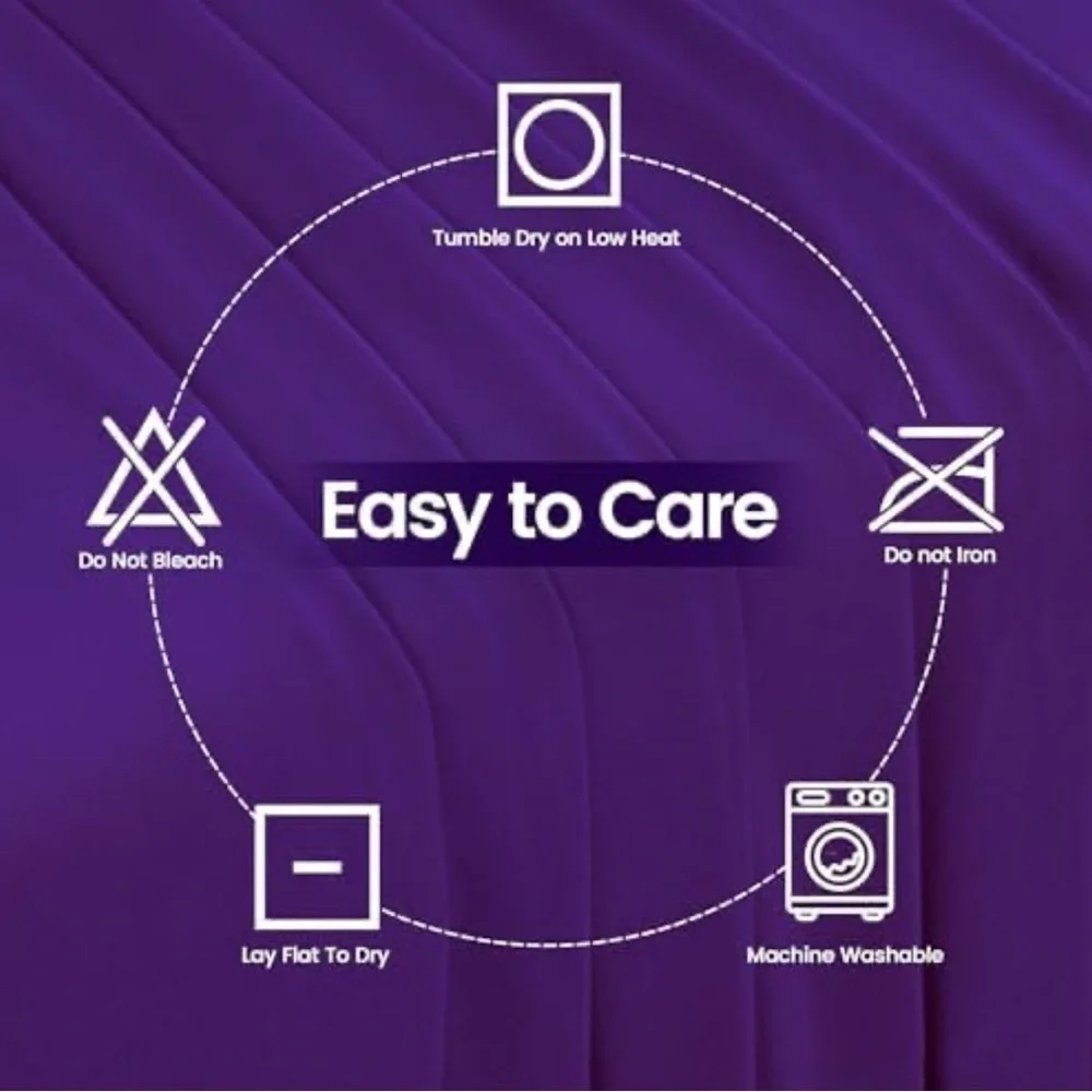 Utopia Kitchen 6FT Spandex Tablecloth 200 GSM, Purple Fitted, Rectangle Cover